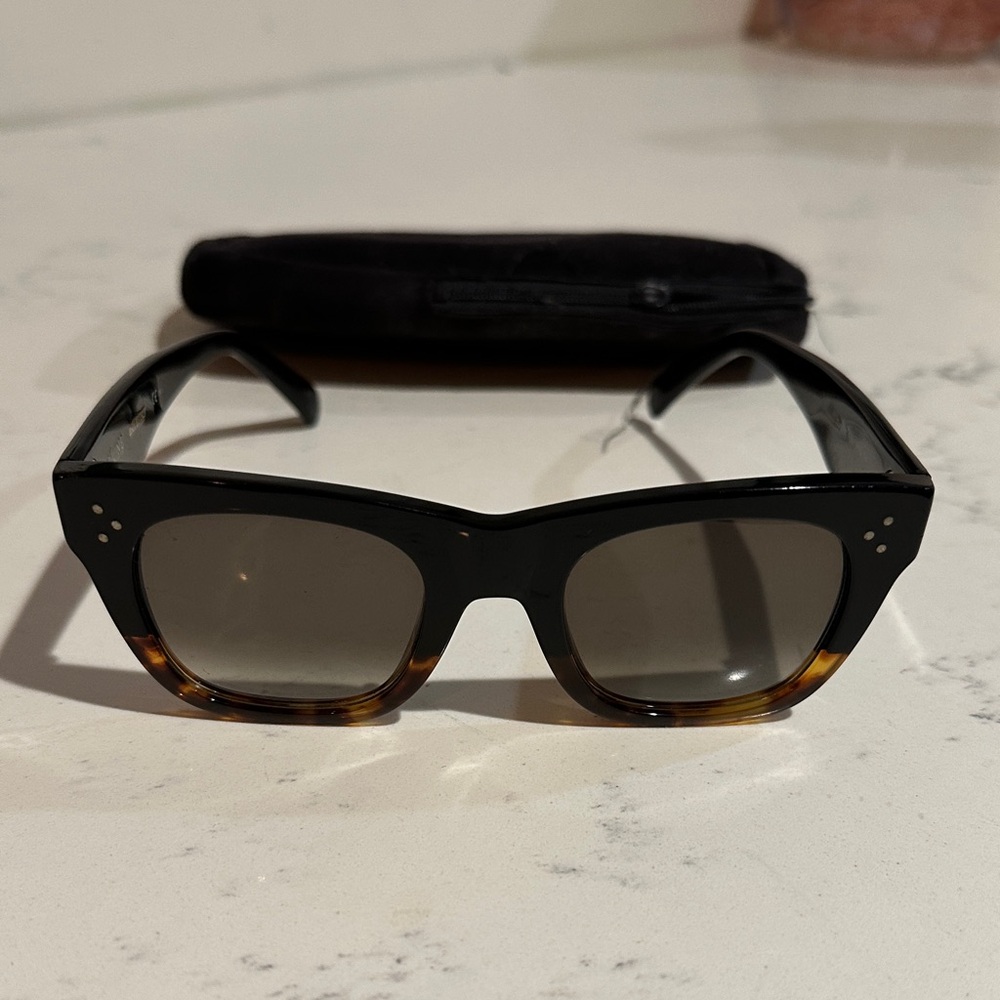 Celine Black and Tortoise Sunglasses